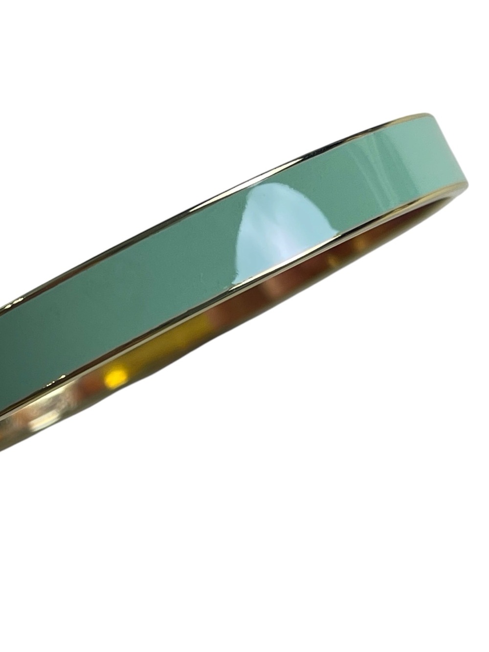 Vintage Gold Tone & Green Monet Bangle Bracelet